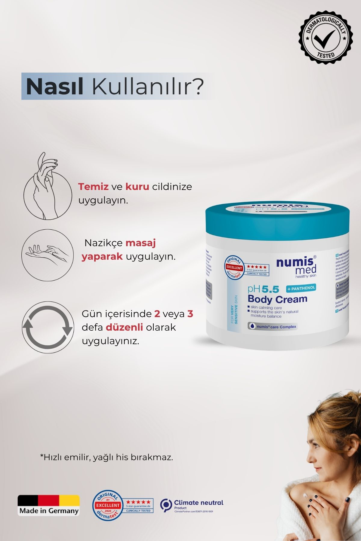pH 5.5 Vücut Kremi 400 ml – Çok Hassas Ciltler İçin Nemlendirici Bakım Kremi