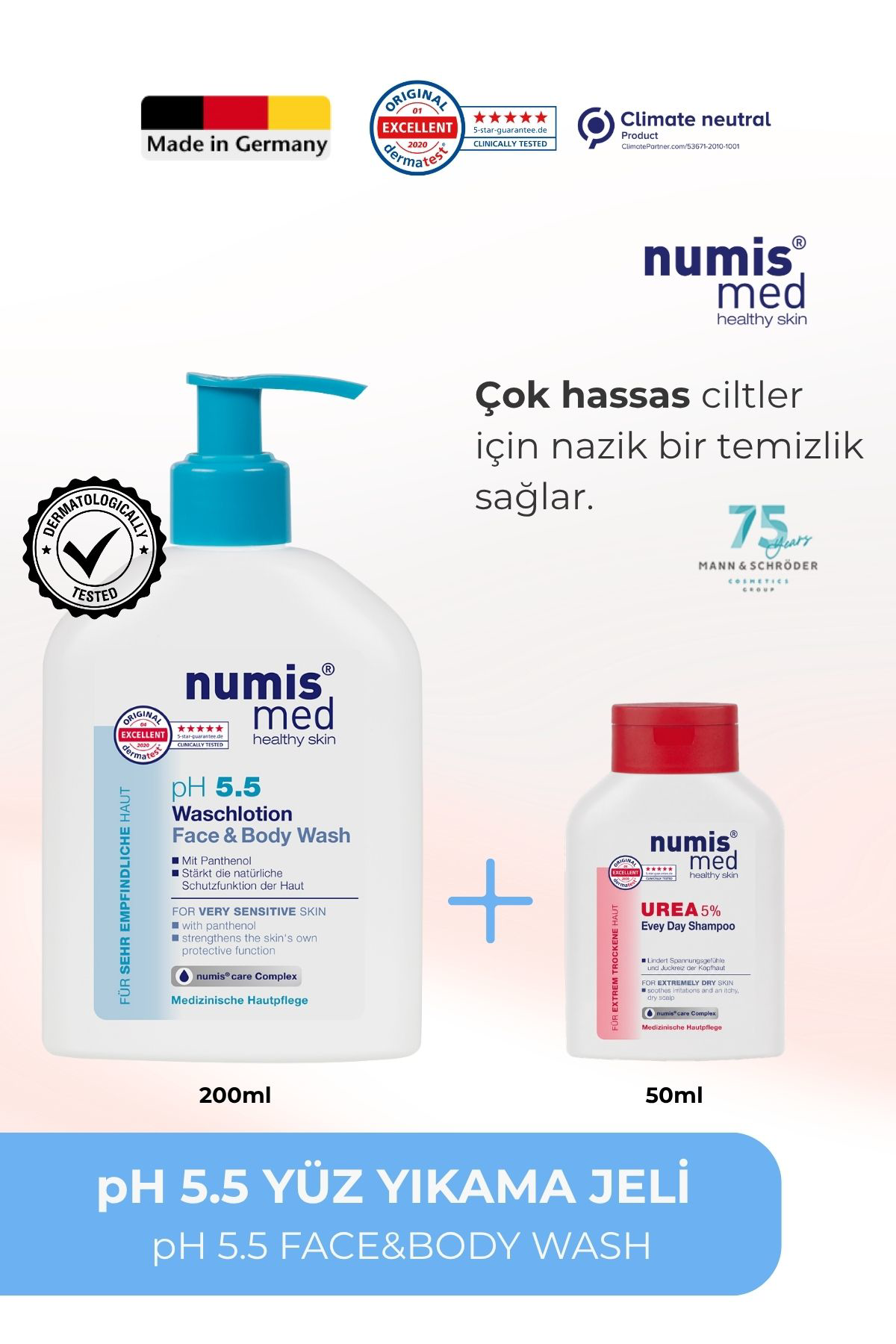 pH 5.5 Yüz ve Vücut Yıkama Jeli 200 ml - Hassas Ciltler İçin Nazik ve Nem Destekleyici Temizlik pH 5.5 Yüz ve Vücut Yıkama Jeli 200 ml - Hassas Ciltler İçin Nazik ve Nem Destekleyici Temizlik