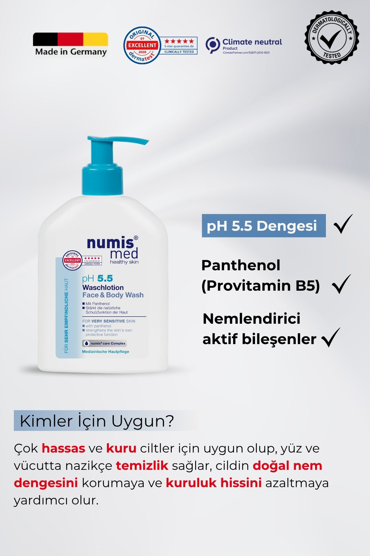 pH 5.5 Yüz ve Vücut Yıkama Jeli 200 ml - Hassas Ciltler İçin Nazik ve Nem Destekleyici Temizlik pH 5.5 Yüz ve Vücut Yıkama Jeli 200 ml - Hassas Ciltler İçin Nazik ve Nem Destekleyici Temizlik
