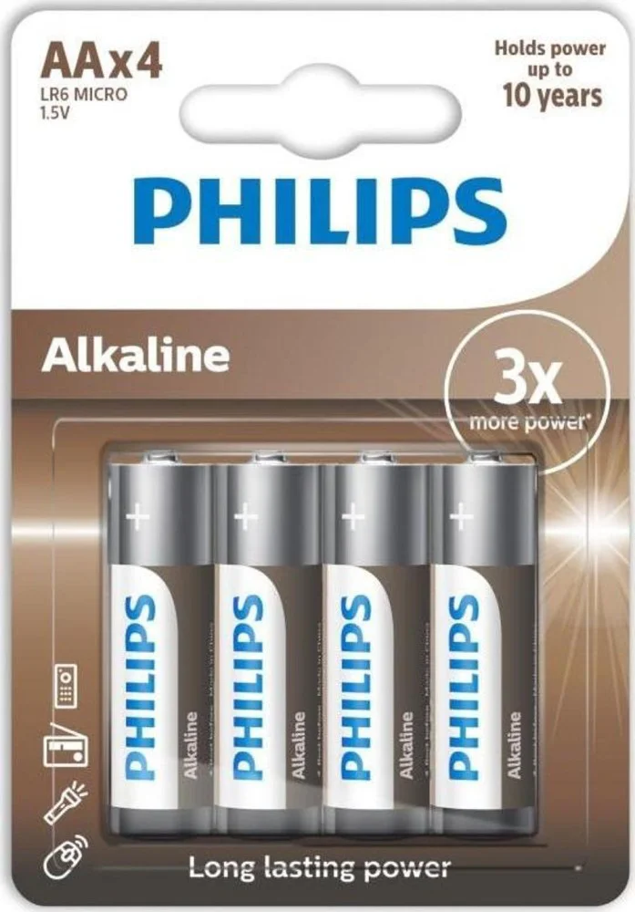 Philips Alkalin Kalem Pil AA 4 Lü