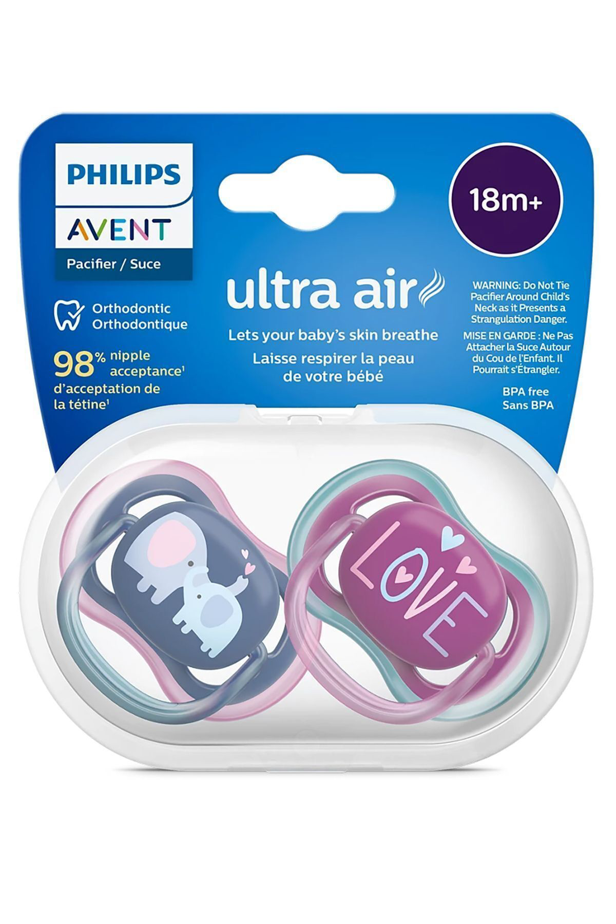 Philips  Avent Scf349/22 Ultra Air 18+ Ay 2'Li Kız Emzik