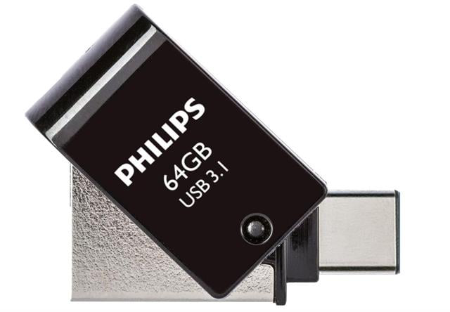 Philips FM12DC152B/00 128GB 2 IN 1 TYPE-C/USB 3.1 Siyah Gri USB F