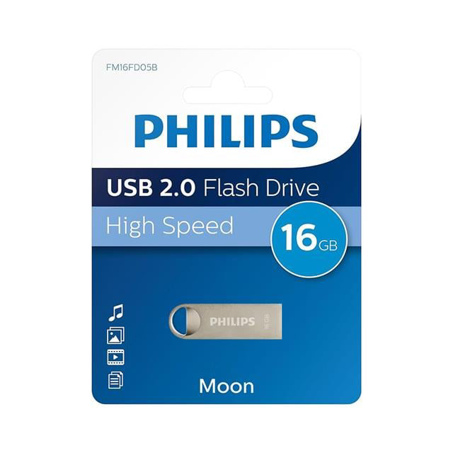 Philips FM16FD160B/00 16GB Klasik Gümüş Moon USB 2.0 Metal Flash 