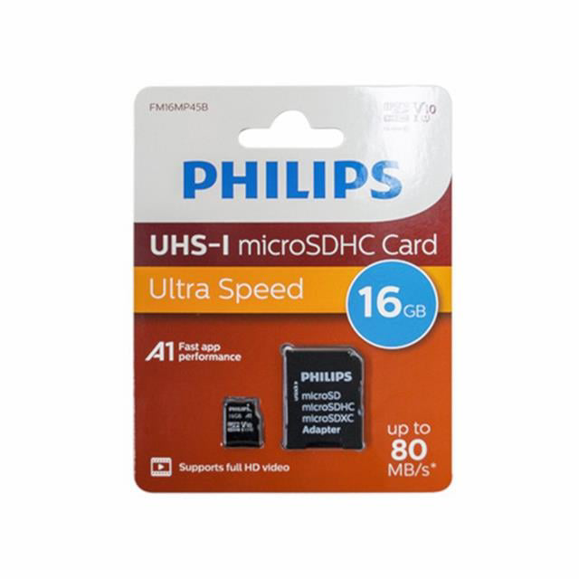Philips FM16MP45B/00 16GB Class10 UHS-I U1 TF Adaptörlü Micro SDH