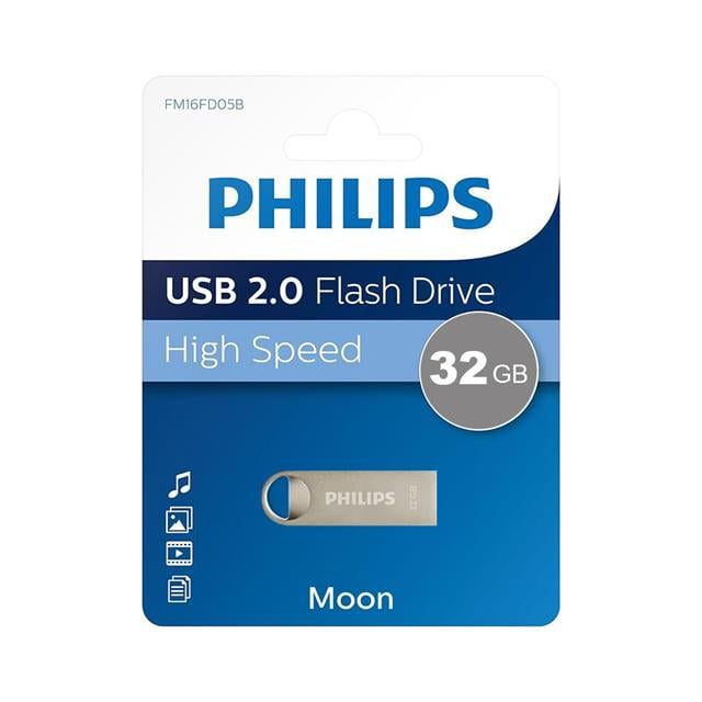 Philips FM32FD160B/00 32GB Moon Klasik Gümüş USB 2.0 Metal Flash 