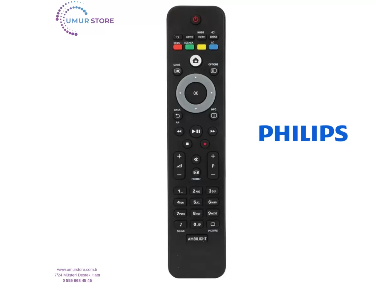 Philips İle Uyumlu 32PFL9604H/12 Lcd Televizyon Kumandası Philips İle Uyumlu 32PFL9604H/12 Lcd Televizyon Kumandası