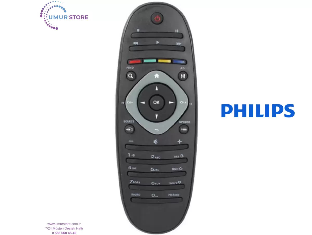 Philips İle Uyumlu 37PFL6606K/02 Led Televizyon Kumandası Philips İle Uyumlu 37PFL6606K/02 Led Televizyon Kumandası