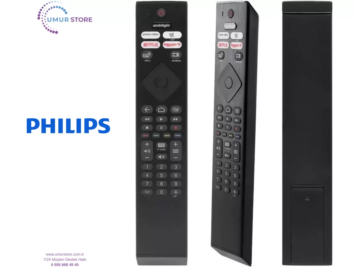 Philips İle Uyumlu 55PUS7009/62 Smart Tv Kumanda Philips İle Uyumlu 55PUS7009/62 Smart Tv Kumanda