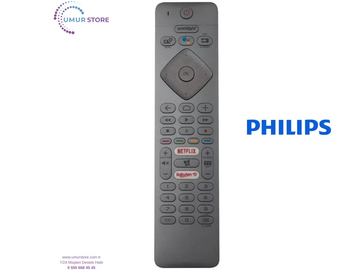 Philips İle Uyumlu Model 58PUS7304/12 Mikrofonlu Smart TV Kumanda Philips İle Uyumlu Model 58PUS7304/12 Mikrofonlu Smart TV Kumanda