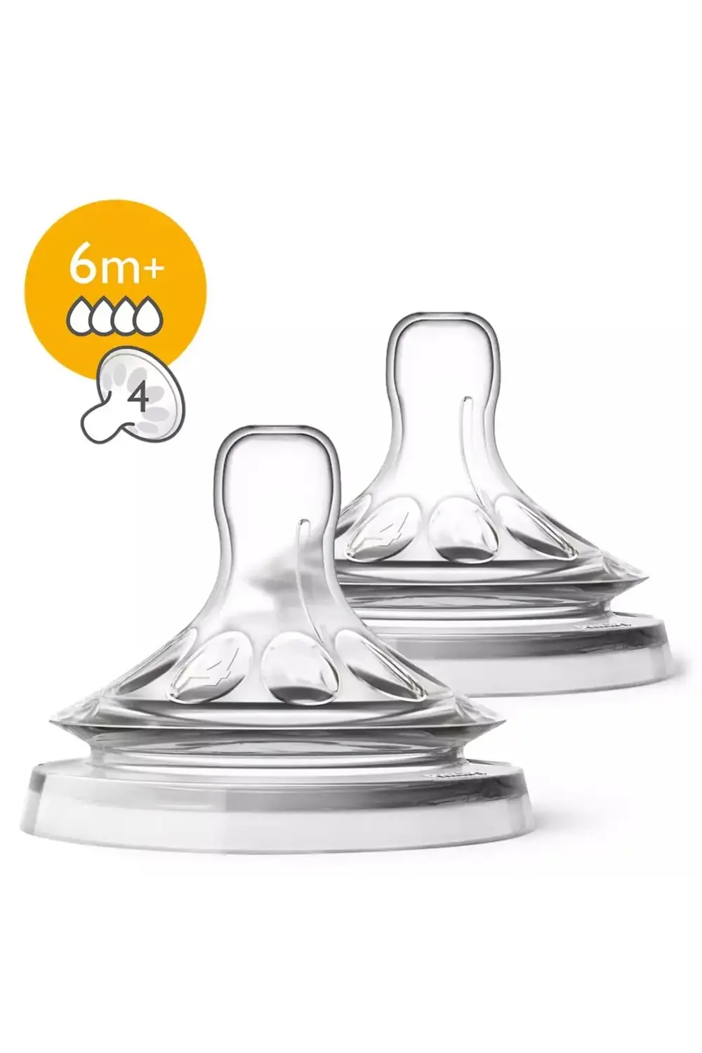 Philips Natural Biberon Emziği 4 Delik 6+ Ay 2li Scf044/27