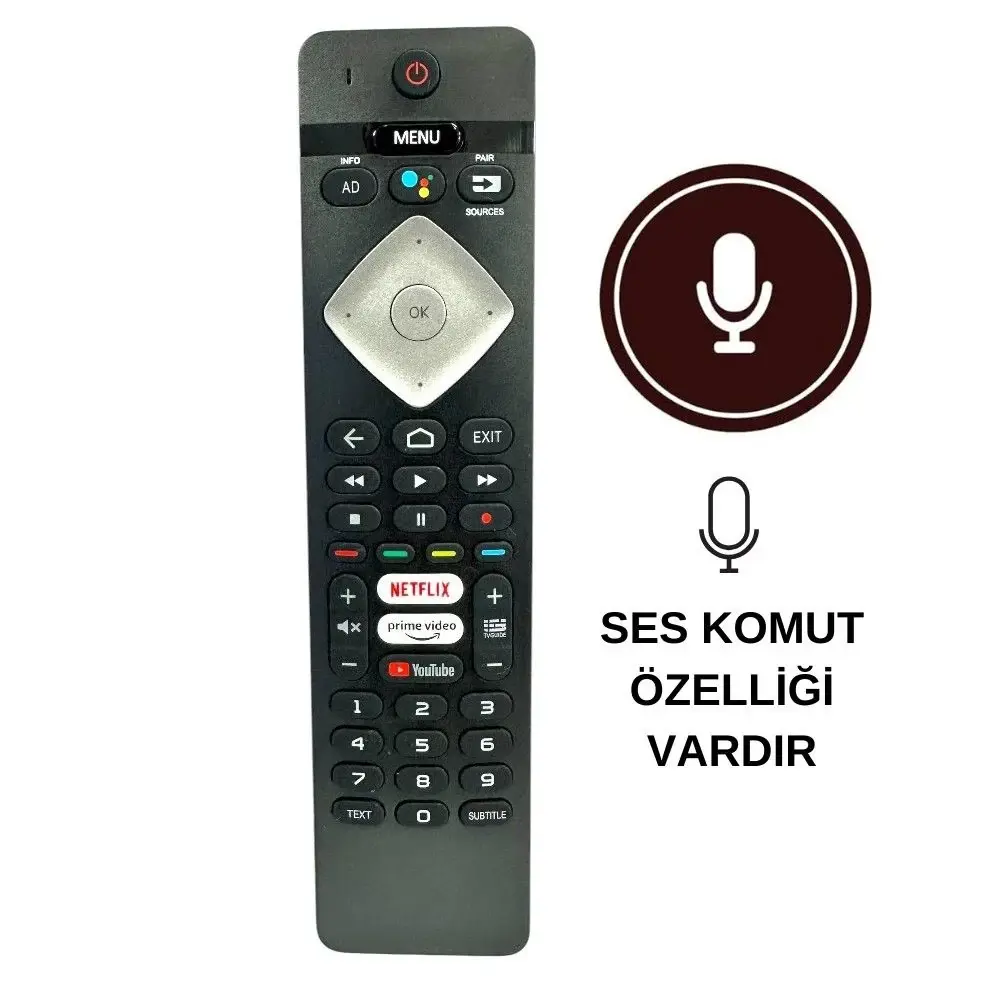 PHILIPS PH-V8 Android Led TV Uyumlu Kumanda Ses Komutlu PHILIPS PH-V8 Android Led TV Uyumlu Kumanda Ses Komutlu
