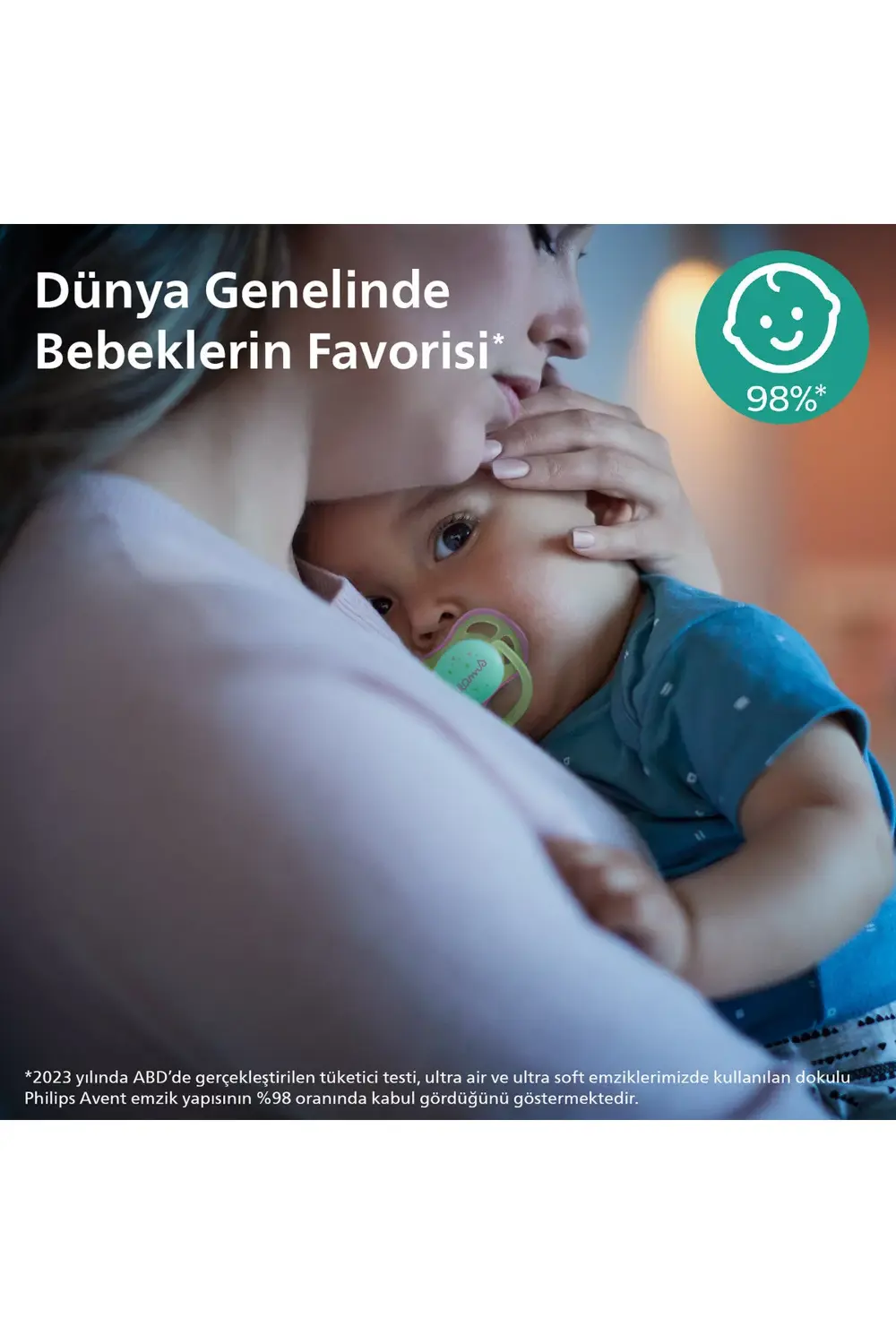 Philips SCF376/19Ultra Air Night Gece Emziği 0-6 ay (  Karanlıkta