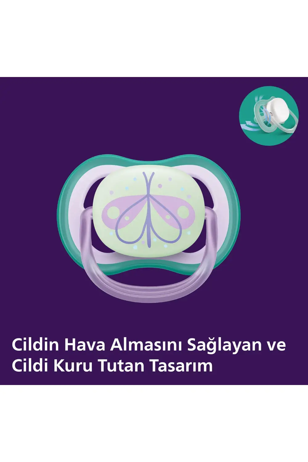 Philips SCF376/19Ultra Air Night Gece Emziği 0-6 ay (  Karanlıkta