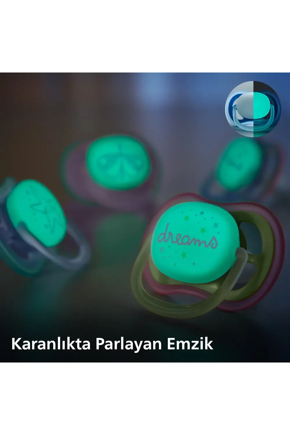 Philips SCF376/19Ultra Air Night Gece Emziği 0-6 ay (  Karanlıkta