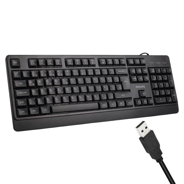 Philips SPK6247B USB 1.2 Metre Kablolu Klasik Siyah Numpadli Türk
