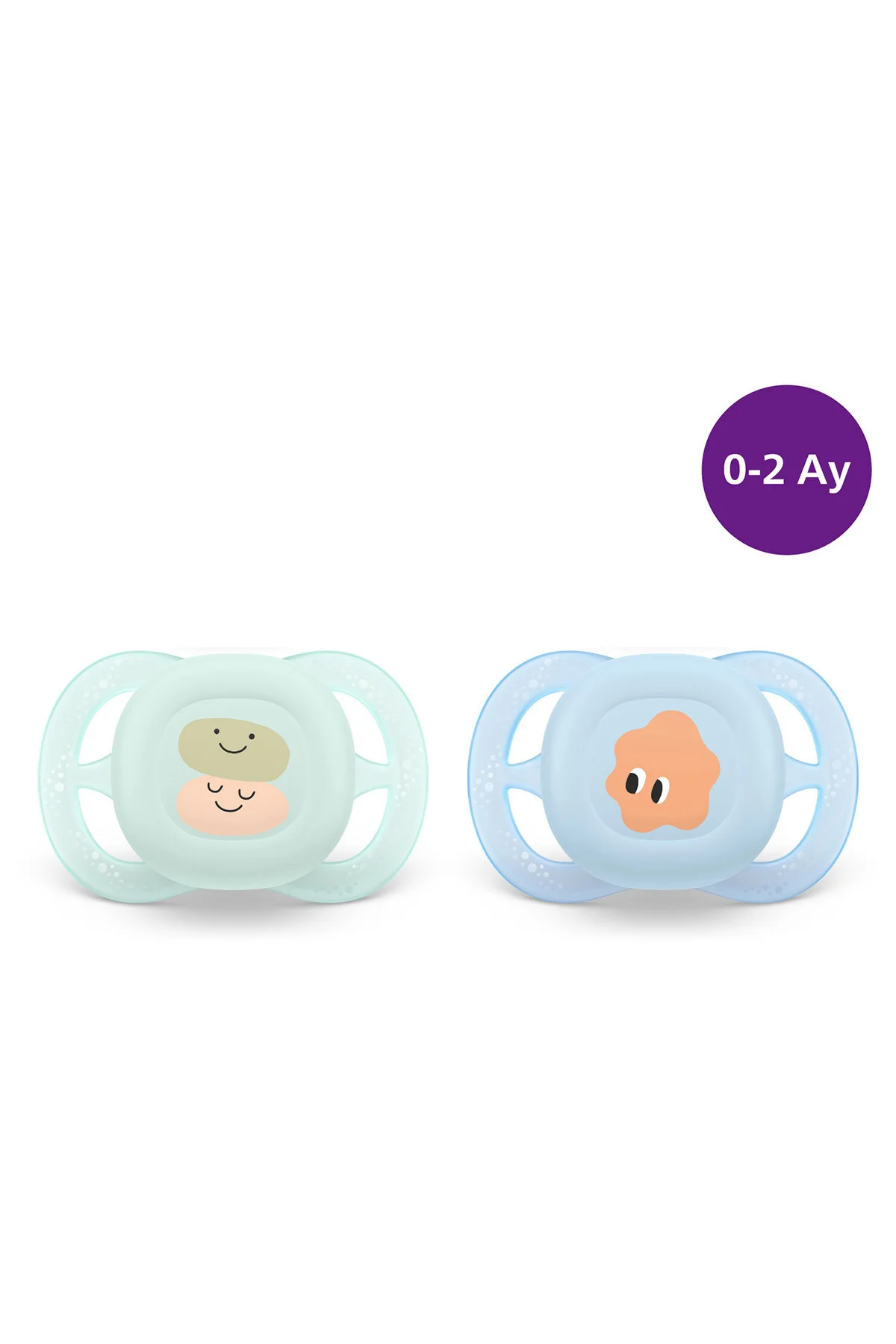 Philips Ultra Start Emzik SCF075/06 Mavi-Yeşil, 0-2 Ay,Ultra Hafif,Ortodontik,BPA içermeyen Silikon Uç