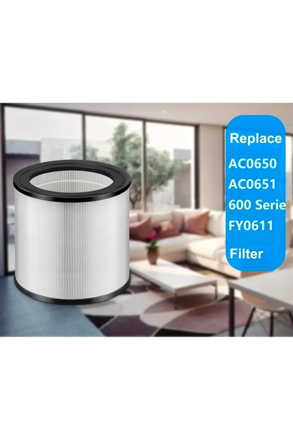 Philips uyumlu Yedek HEPA filtre FY0611, 600i hava temizleyici ile uyumlu, modelAC0650 ve AC0651/10, NanoProtect HEPA, FY0611/30