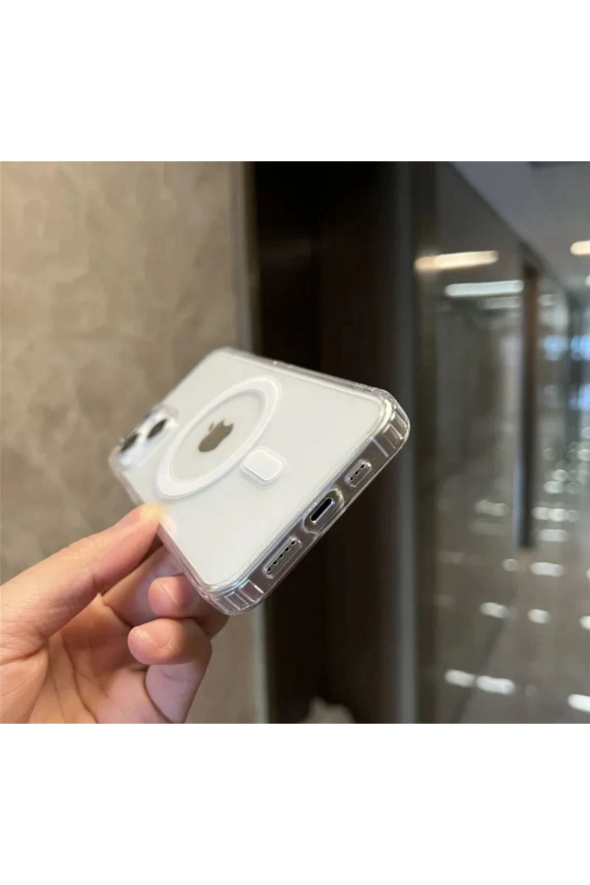 Phone 13 Magsafe Destekli Kablosuz Şarj Uyumlu Şeffaf Silikon Kıl