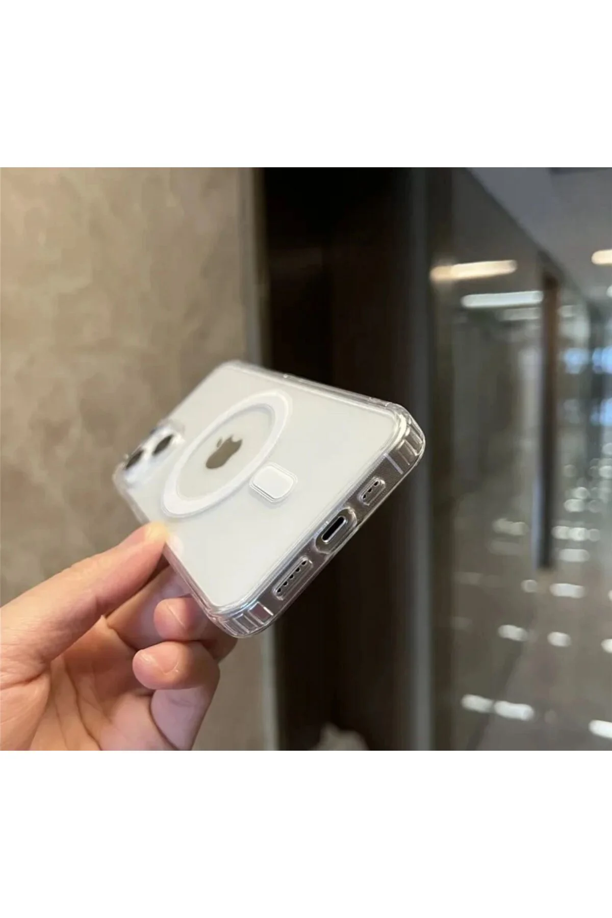 Phone 13 Magsafe Destekli Kablosuz Şarj Uyumlu Şeffaf Silikon Kılıf