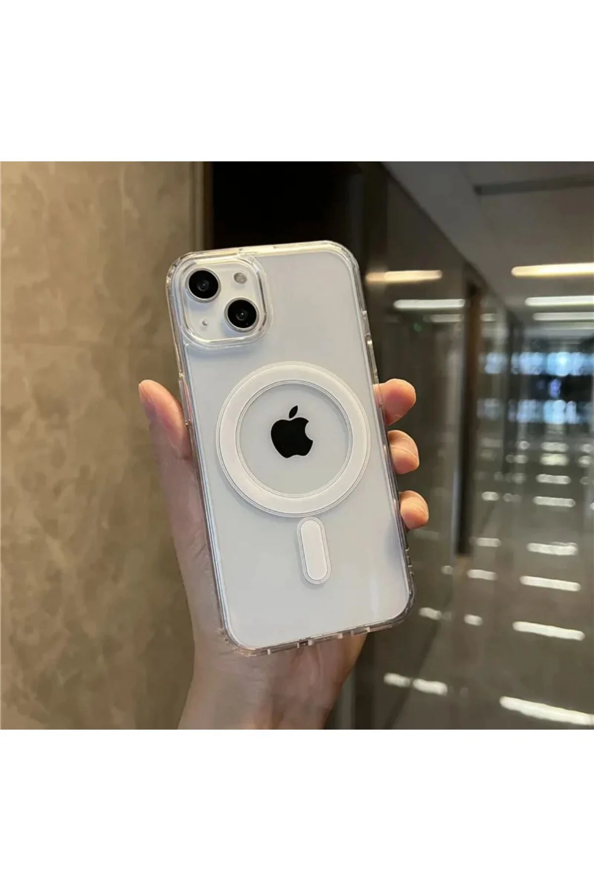 Phone 13 Magsafe Destekli Kablosuz Şarj Uyumlu Şeffaf Silikon Kılıf