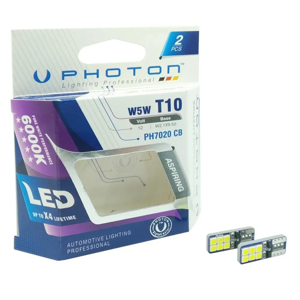 PHOTON T10 W5W 6+6 LED(2'Lİ BLİSTER)