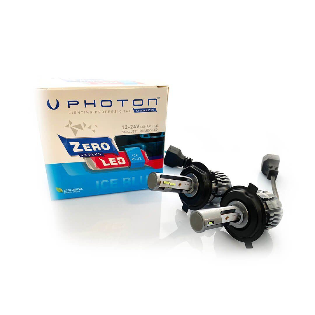 Photon Zero Uyumlu H4 Buz Mavisi 3 Plus Fansız LED Photon Zero Uyumlu H4 Buz Mavisi 3 Plus Fansız LED