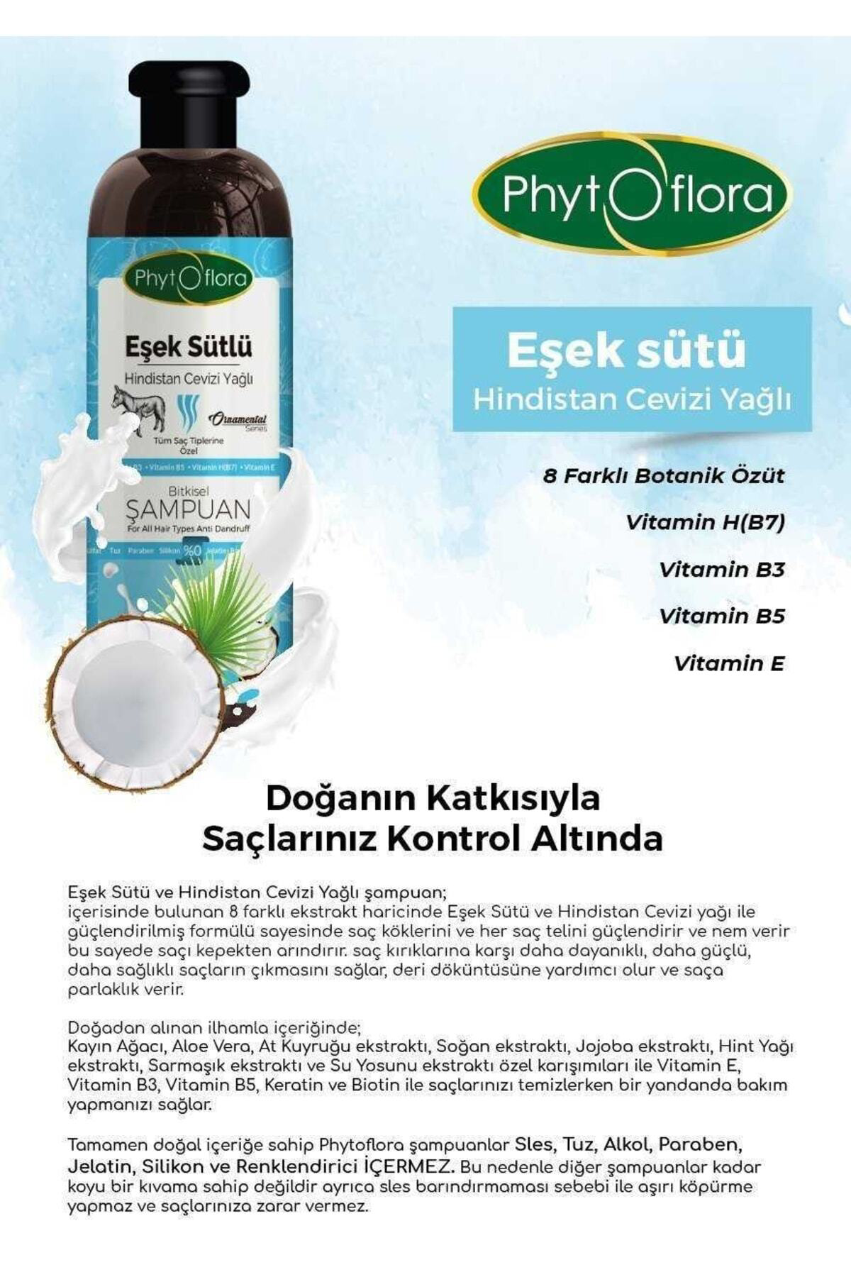 Phytoflora Kepek Karşıtı Tuzsuz Eşek Sütü Ve Hindistan Cevizi Yağ