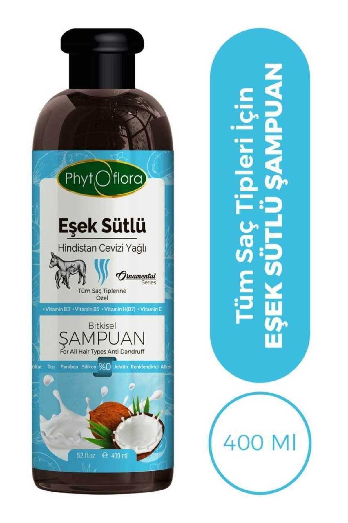 Phytoflora Kepek Karşıtı Tuzsuz Eşek Sütü Ve Hindistan Cevizi Yağ
