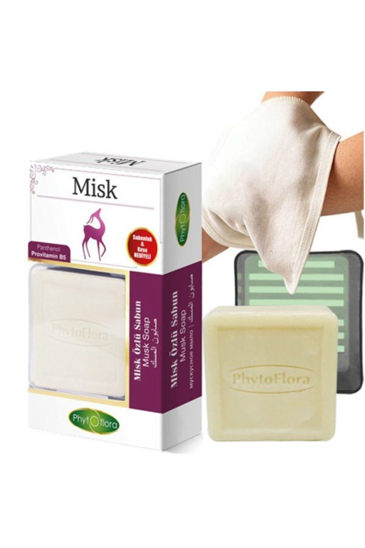 Phytoflora Misk Özlü Sabun 125gr.(sabunluk Ve Kese Hediyeli)