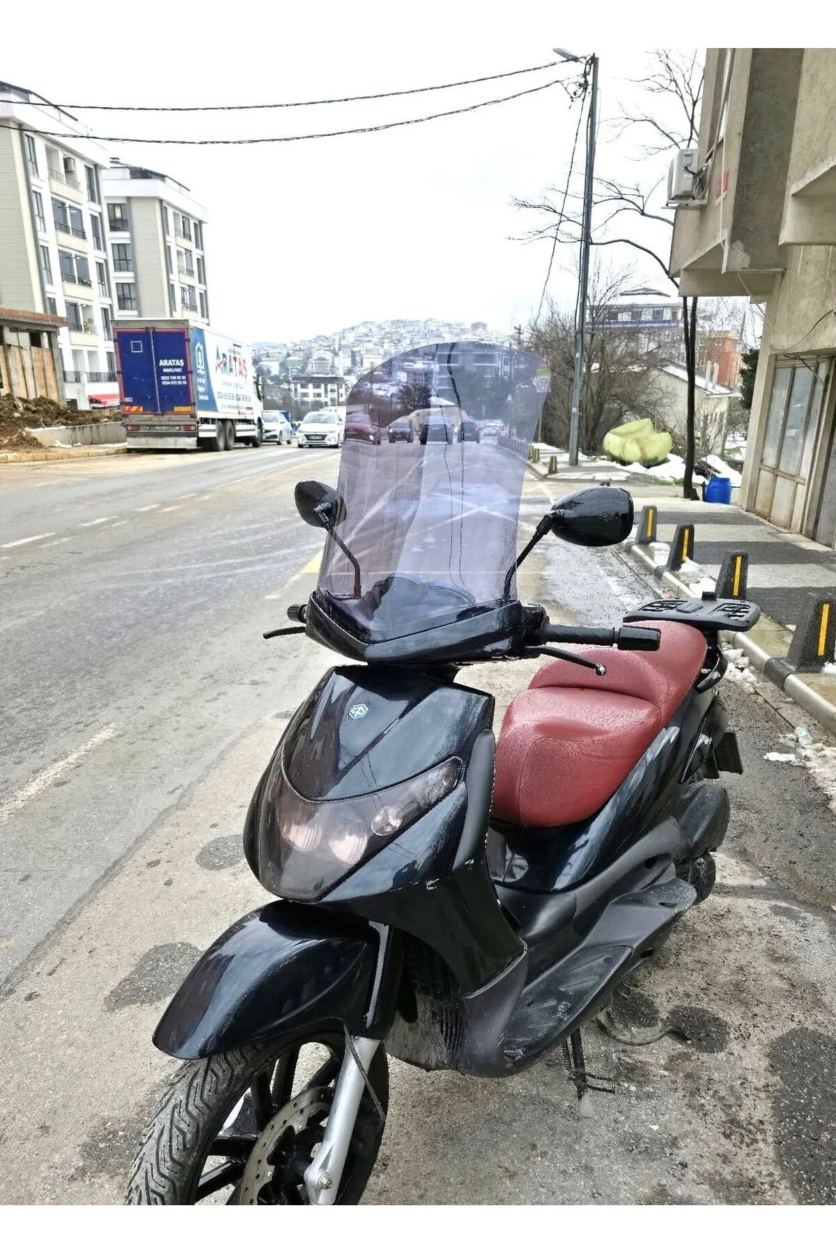 Piaggio Beverly 250 Ön Cam 2005-2007 Model 53cm Füme Renkli 4mm U