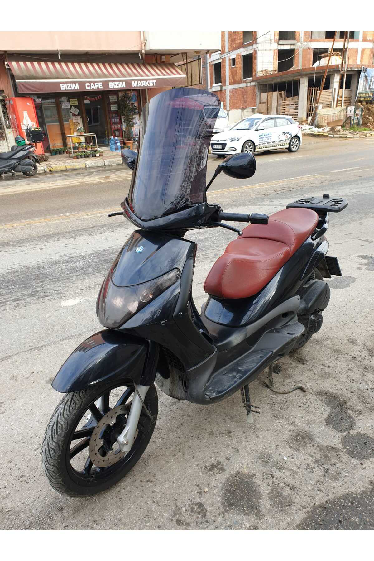 Motocam Piaggio Beverly 250 Siperlik Ön Cam 2005-2007 Model 53Cm Siyah Re