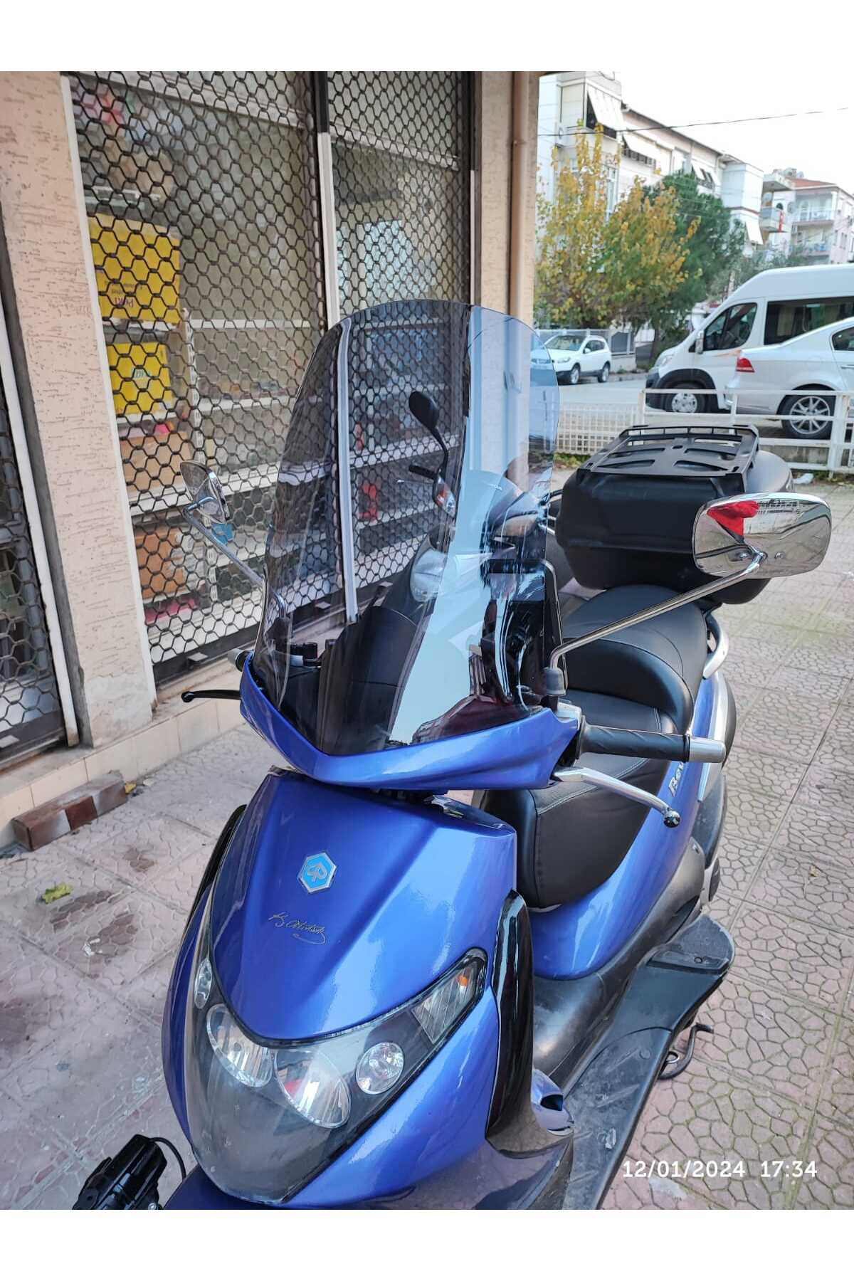 Motocam Piaggio Beverly 250 Siperlik Ön Cam 2005 2007 Model 53Cm Füme Ren