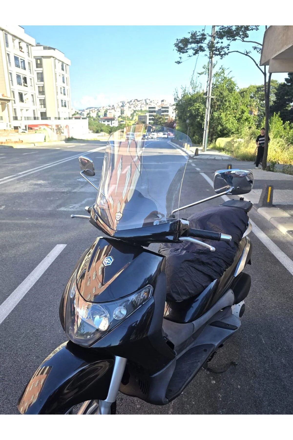Piaggio Beverly 250 Ön Cam 2005-2007 Model 44cm Şeffaf Renkli 4mm