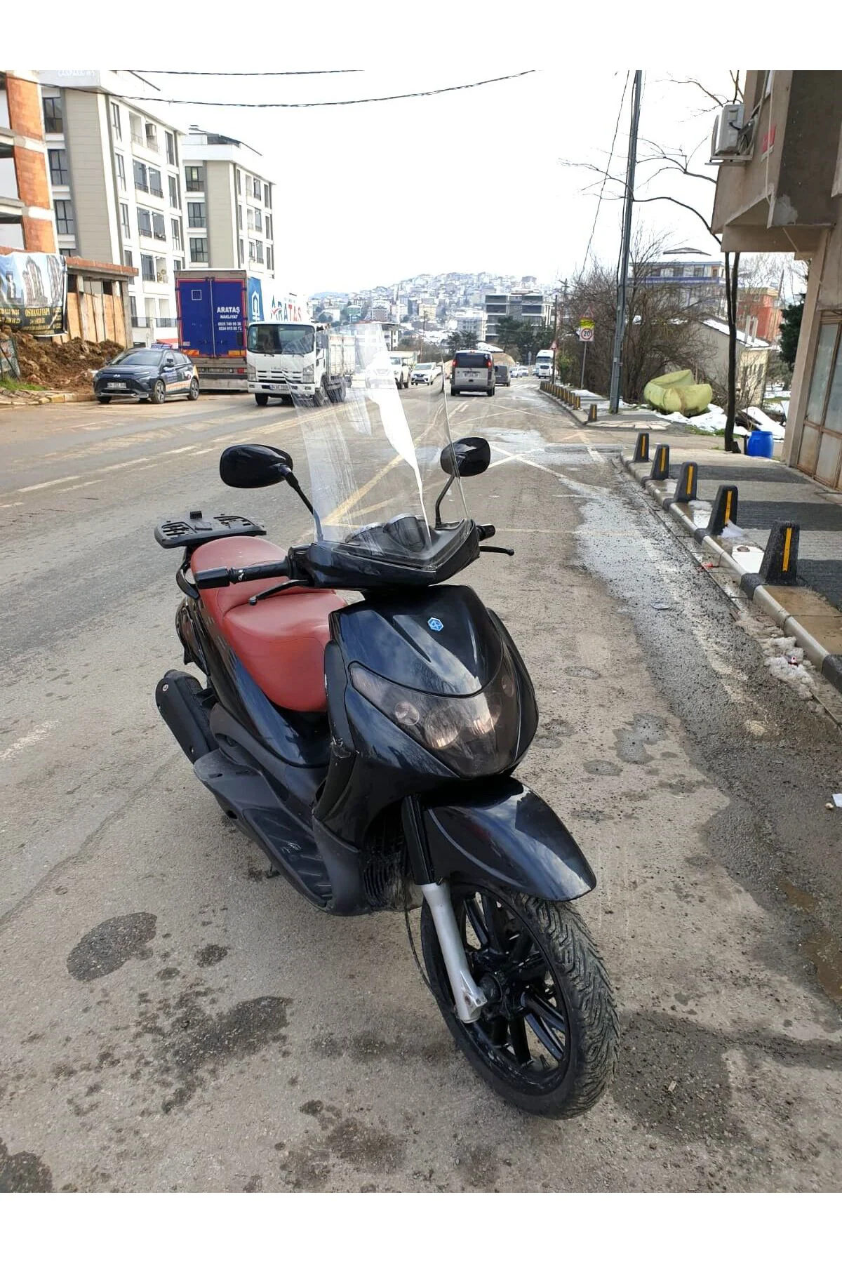 Piaggio Beverly 250 Ön Cam 2005-2007 Model 53cm Şeffaf Renkli 4mm