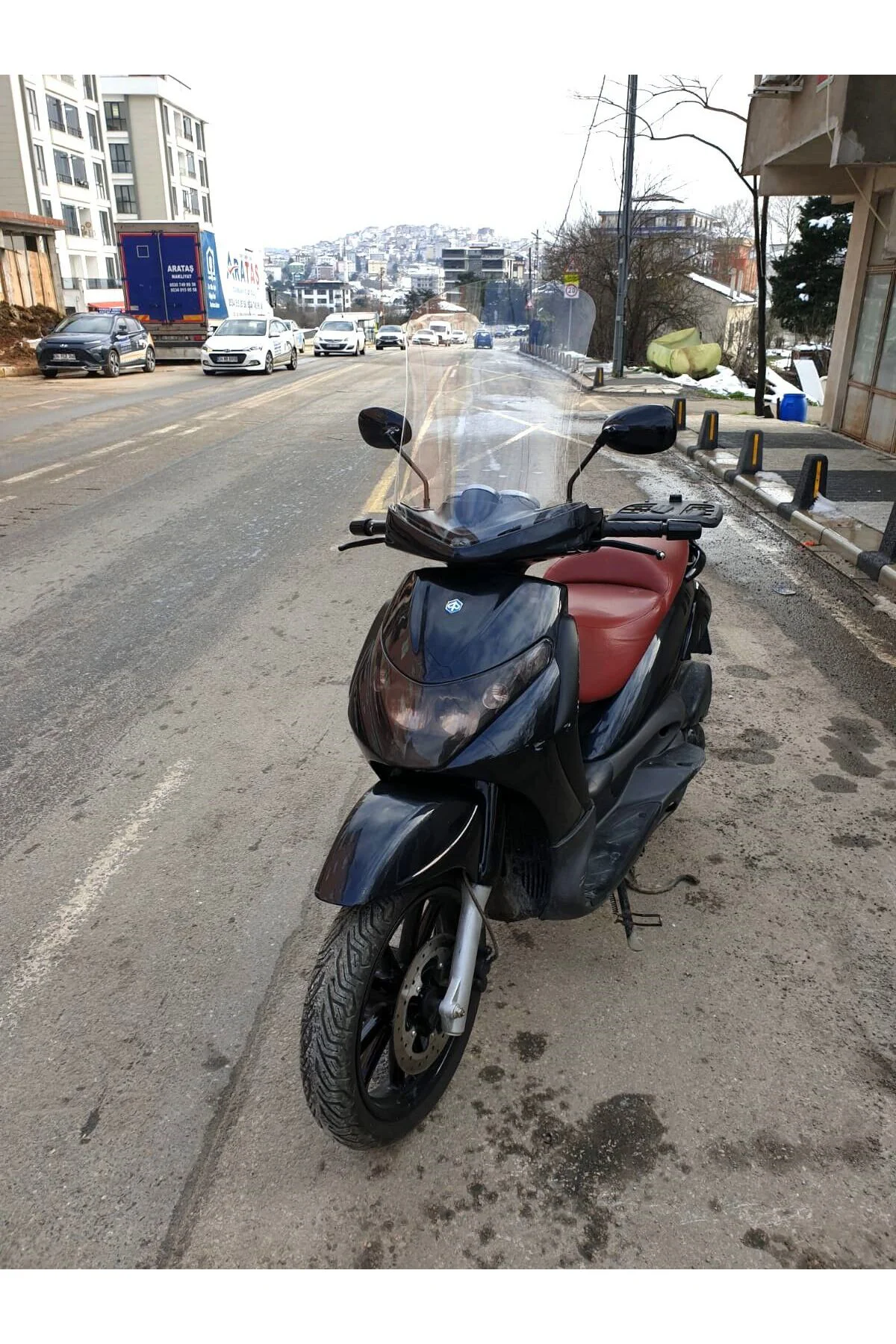 Piaggio Beverly 250 Ön Cam 2005-2007 Model 53cm Şeffaf Renkli 4mm