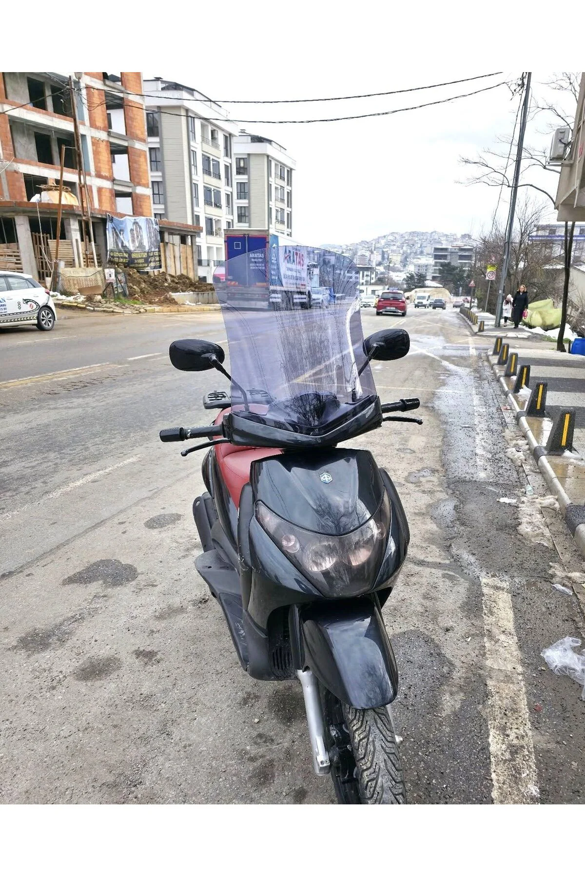 Piaggio Beverly 250 Ön Cam 2005-2007 Model 53cm Füme Renkli 4mm U