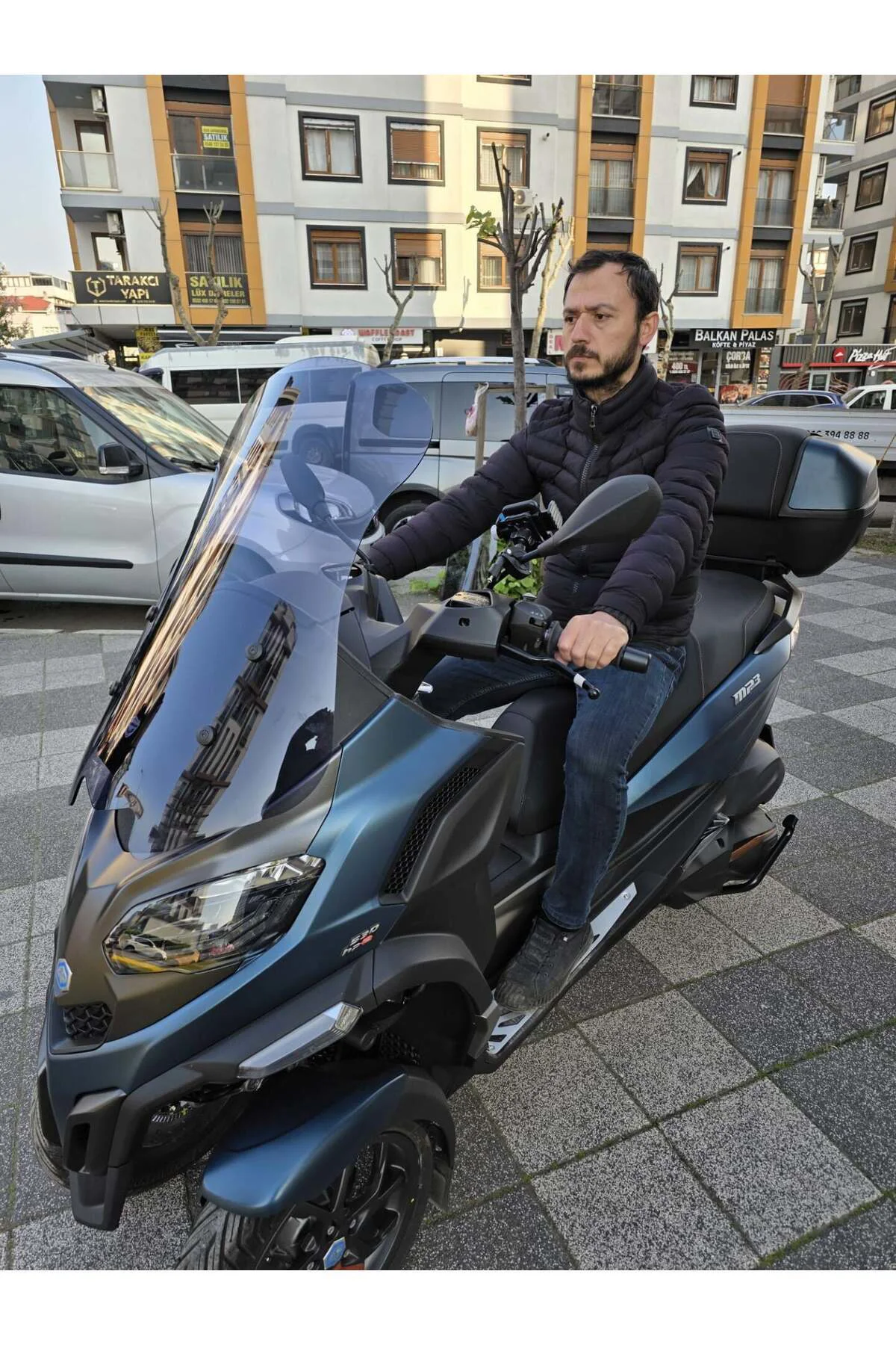 Piaggio MP3 530 Ön Cam 2023-2026 Model 72cm Füme Renkli 4mm UZUN