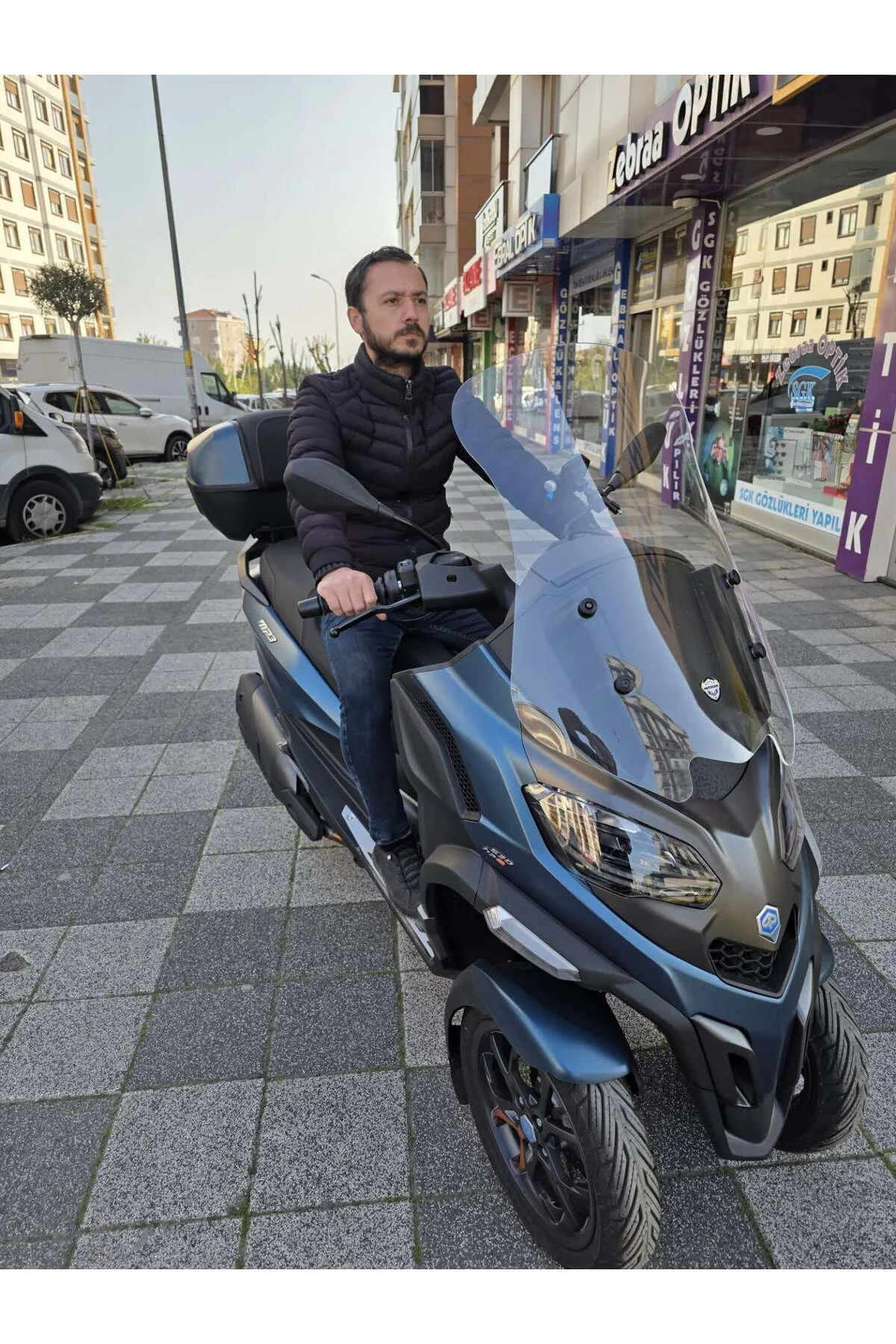Piaggio MP3 530 Ön Cam 2023-2026 Model 72cm Şeffaf Renkli 4mm UZU