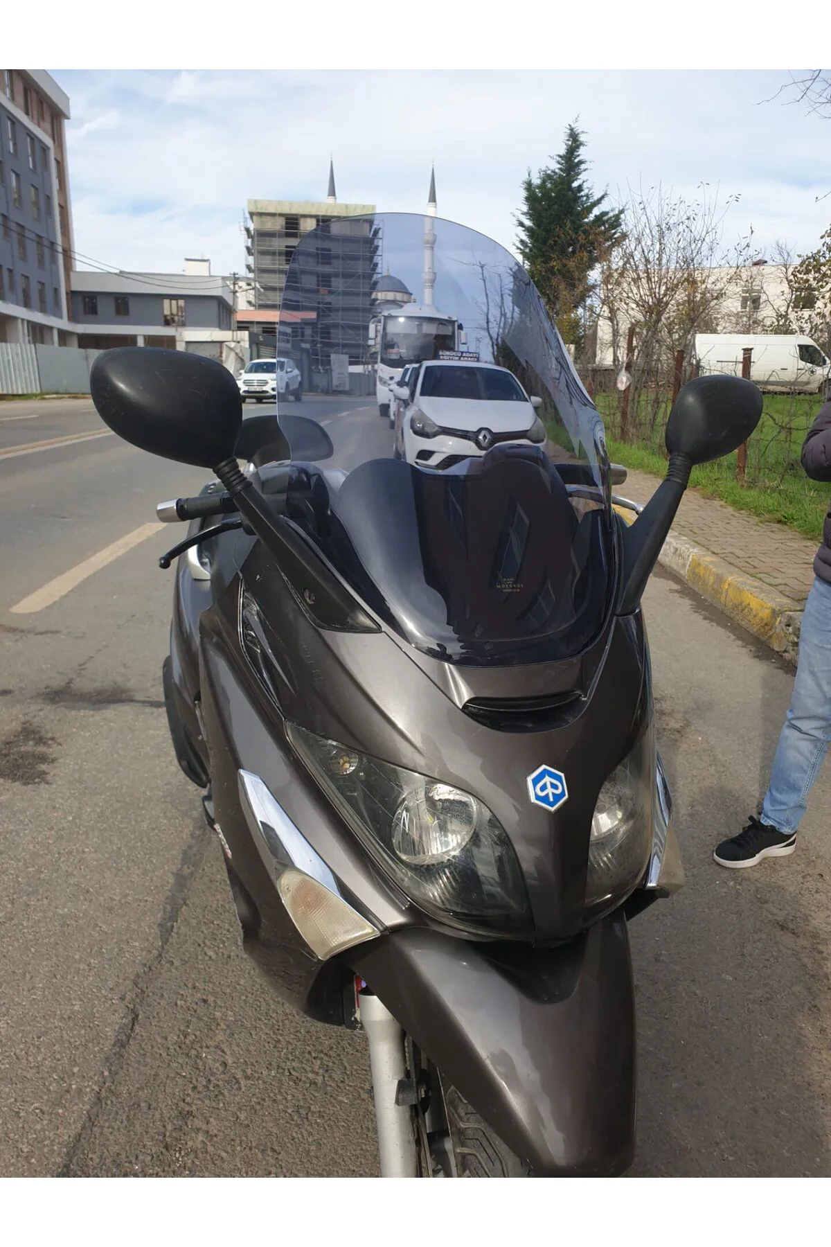 Piaggio X Evo 400 Ön Cam 2008-2016 Model 58cm Füme Renkli 4mm ORİ