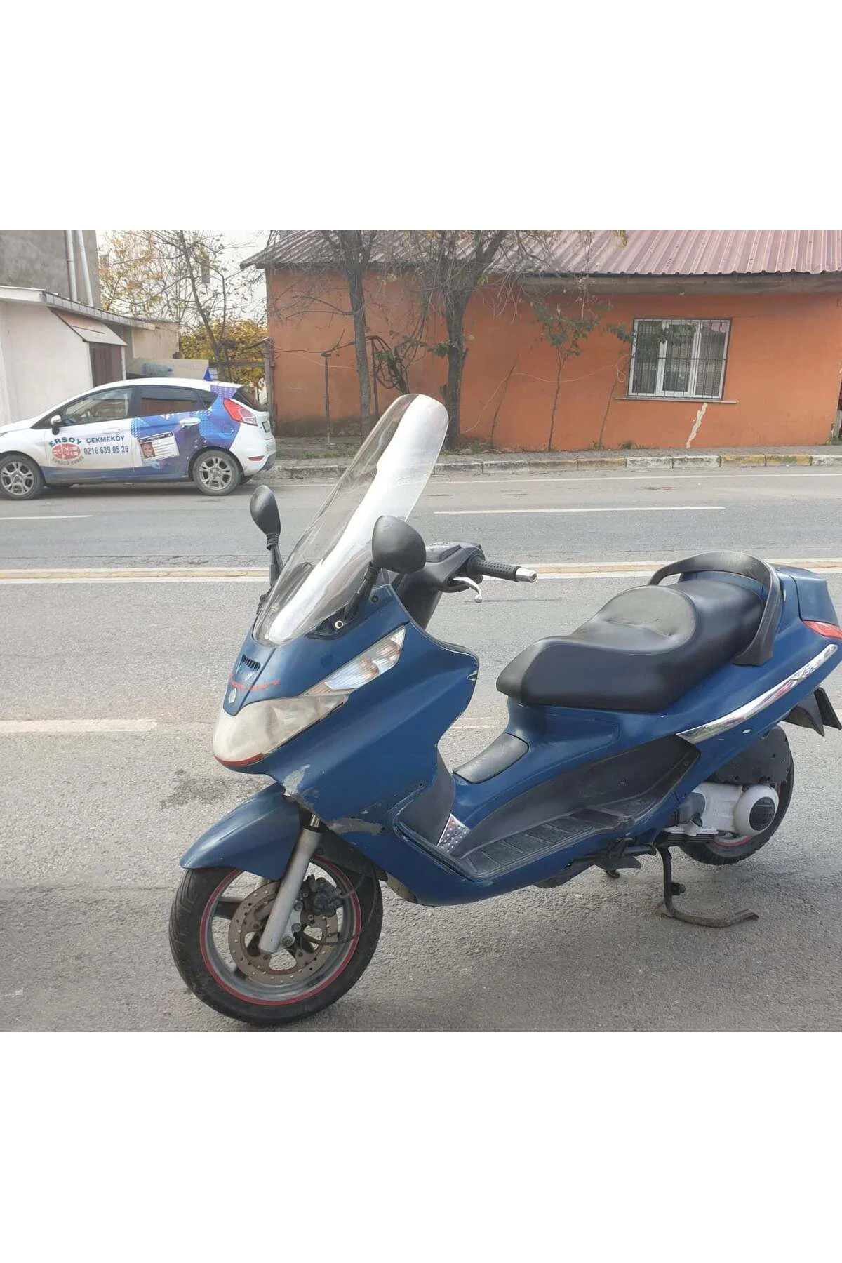 Piaggio X8 200 Ön Cam 2004-2006 Model 70cm Şeffaf Renkli 4mm