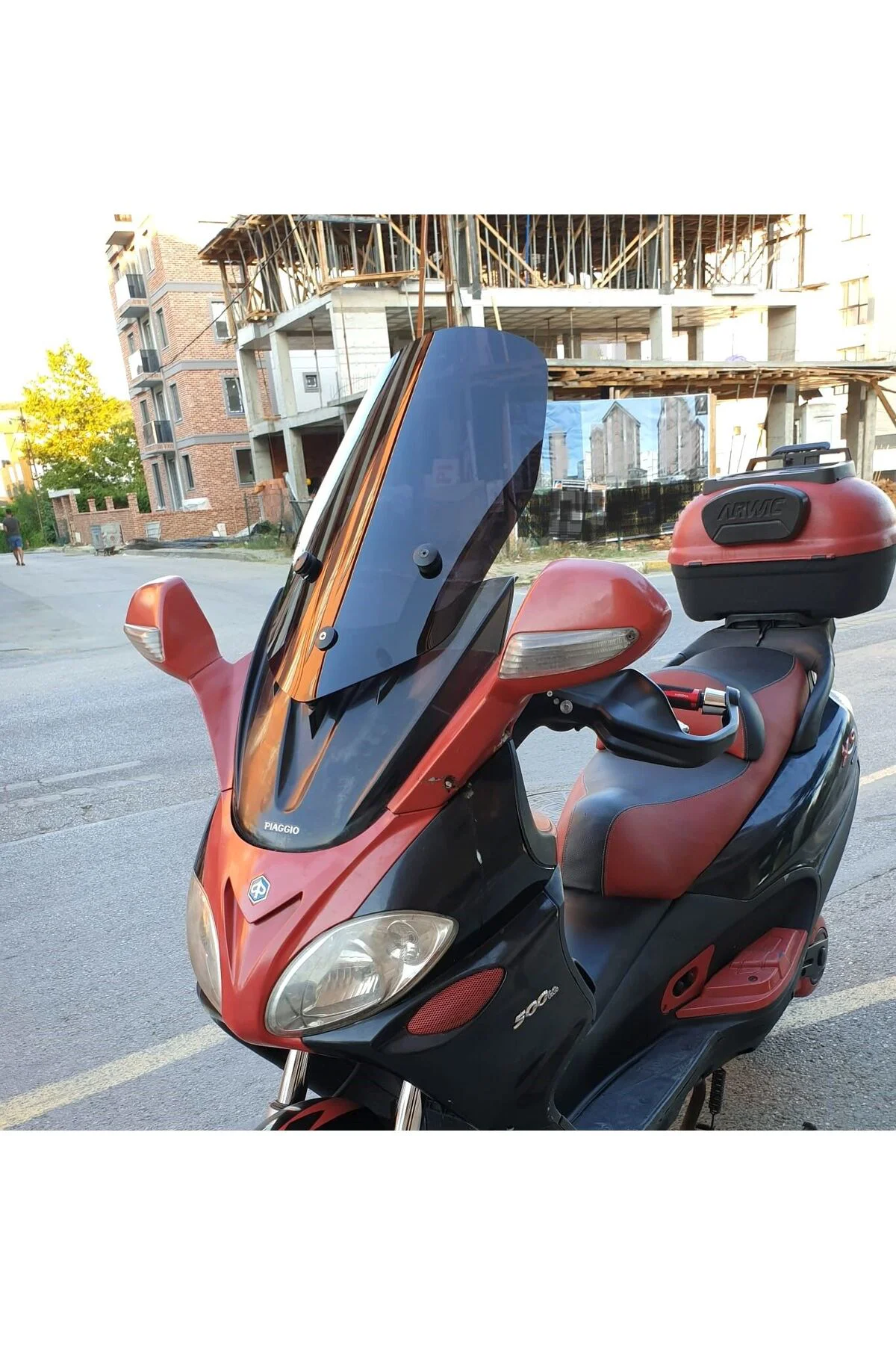 Piaggio X9 250 Ön Cam 2004-2006 Model 49cm Siyah Renkli 4mm