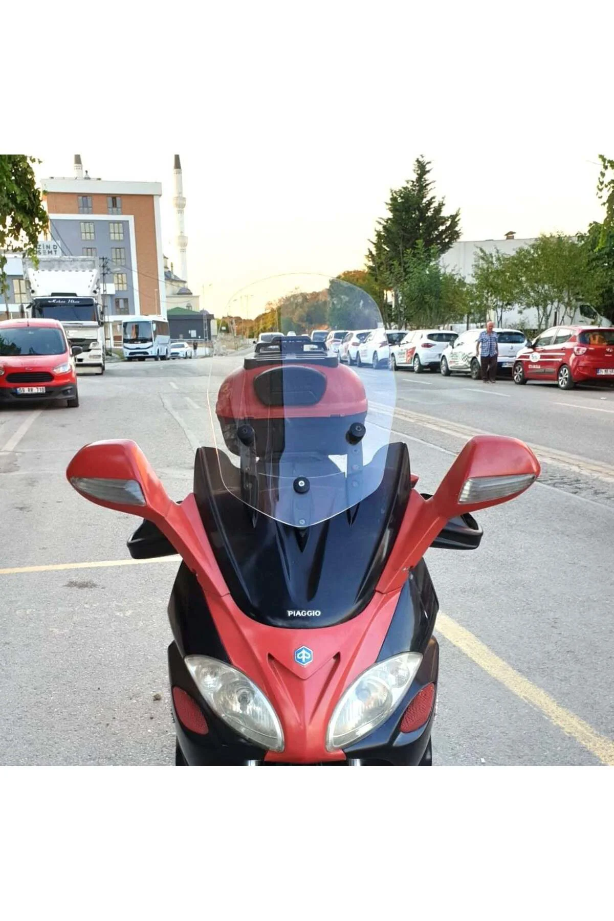 Piaggio X9 250 Ön Cam 2004-2006 Model 49cm Şeffaf Renkli 4mm