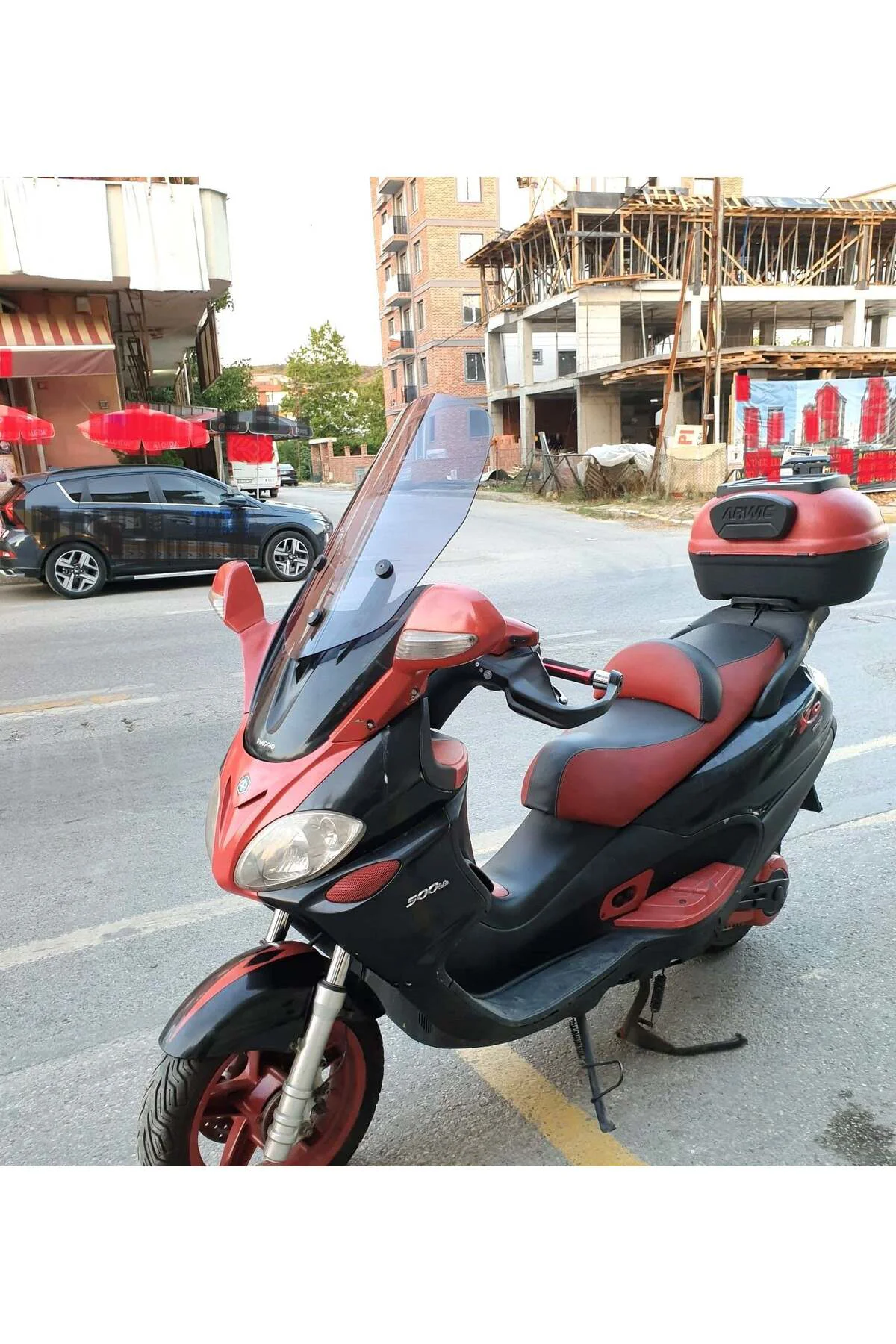 Piaggio X9 250 Ön Cam 2004-2006 Model 49cm Füme Renkli 4mm