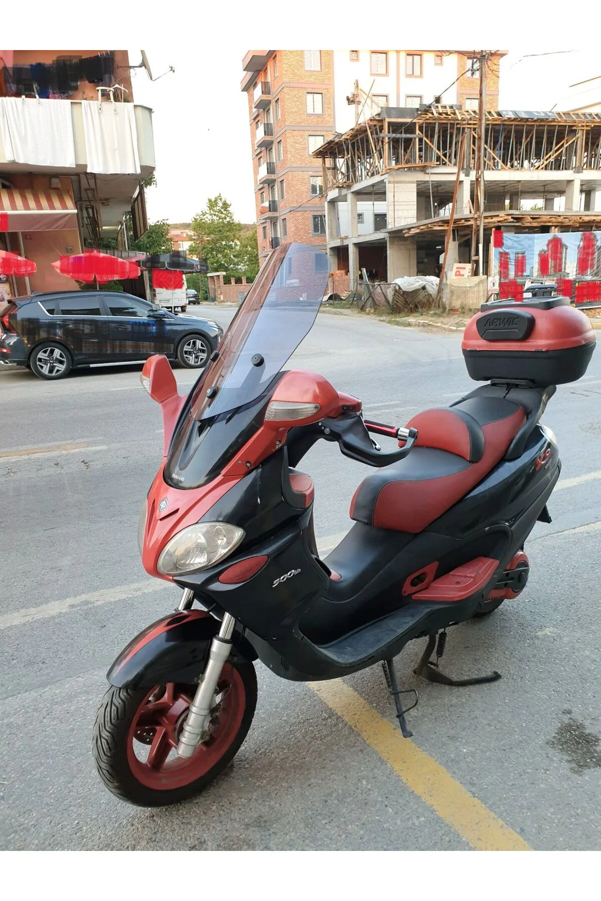 Piaggio X9 500 Ön Cam 2004-2006 Model 49cm Füme Renkli 4mm