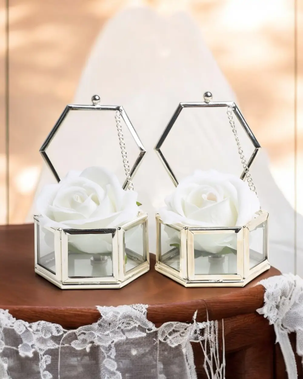 Pianeta Altıgen Gül Detaylı Yüzük Yükselticisi