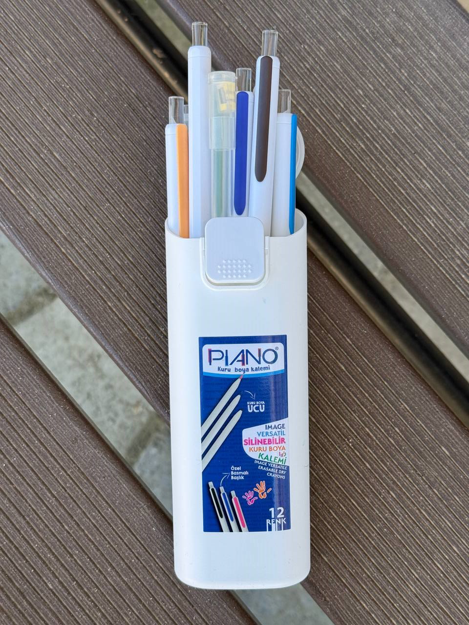 Piano  Versatil Silinebilir Kuru Boya Kalemi 12 Renk