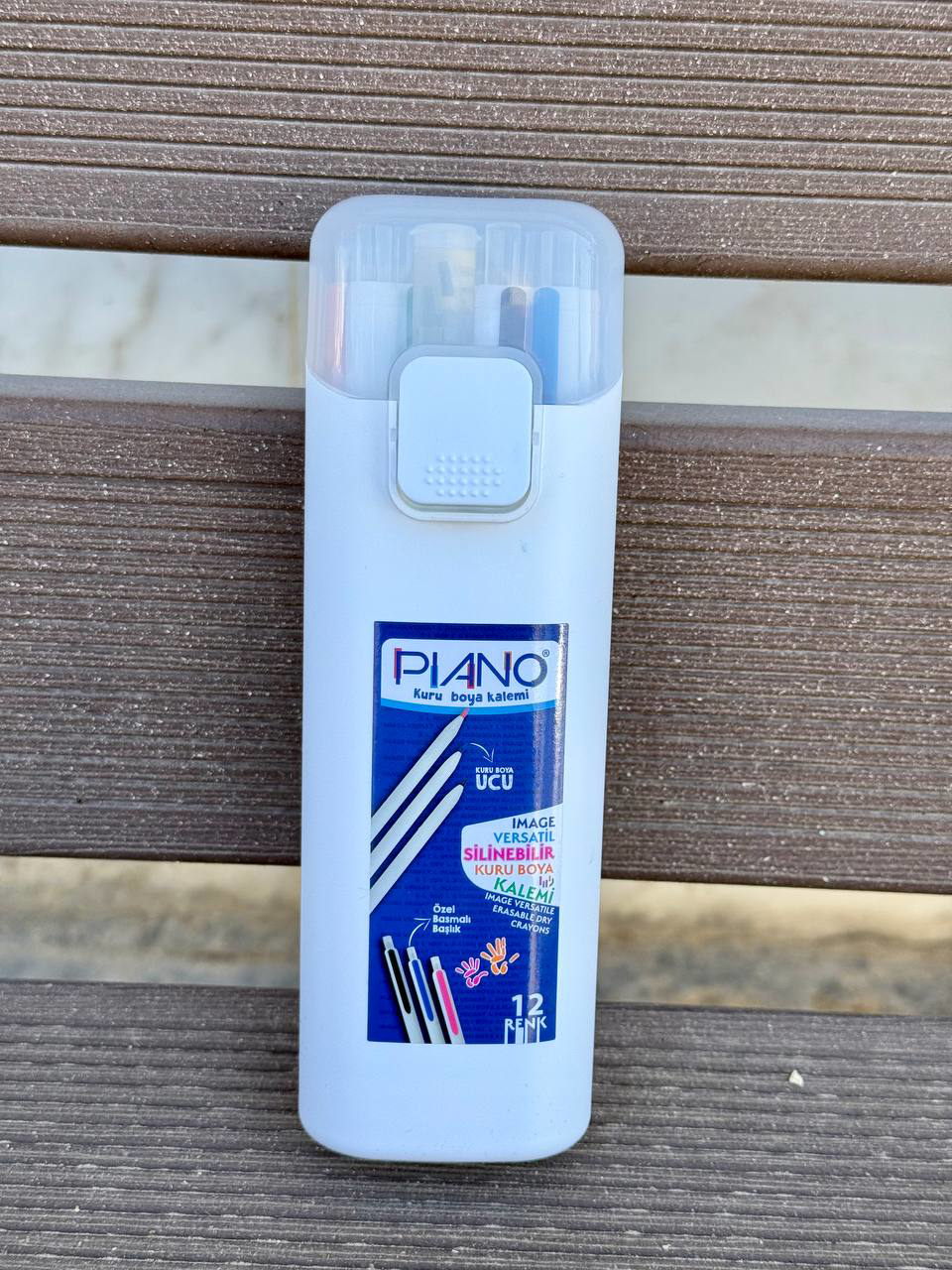 Piano  Versatil Silinebilir Kuru Boya Kalemi 12 Renk