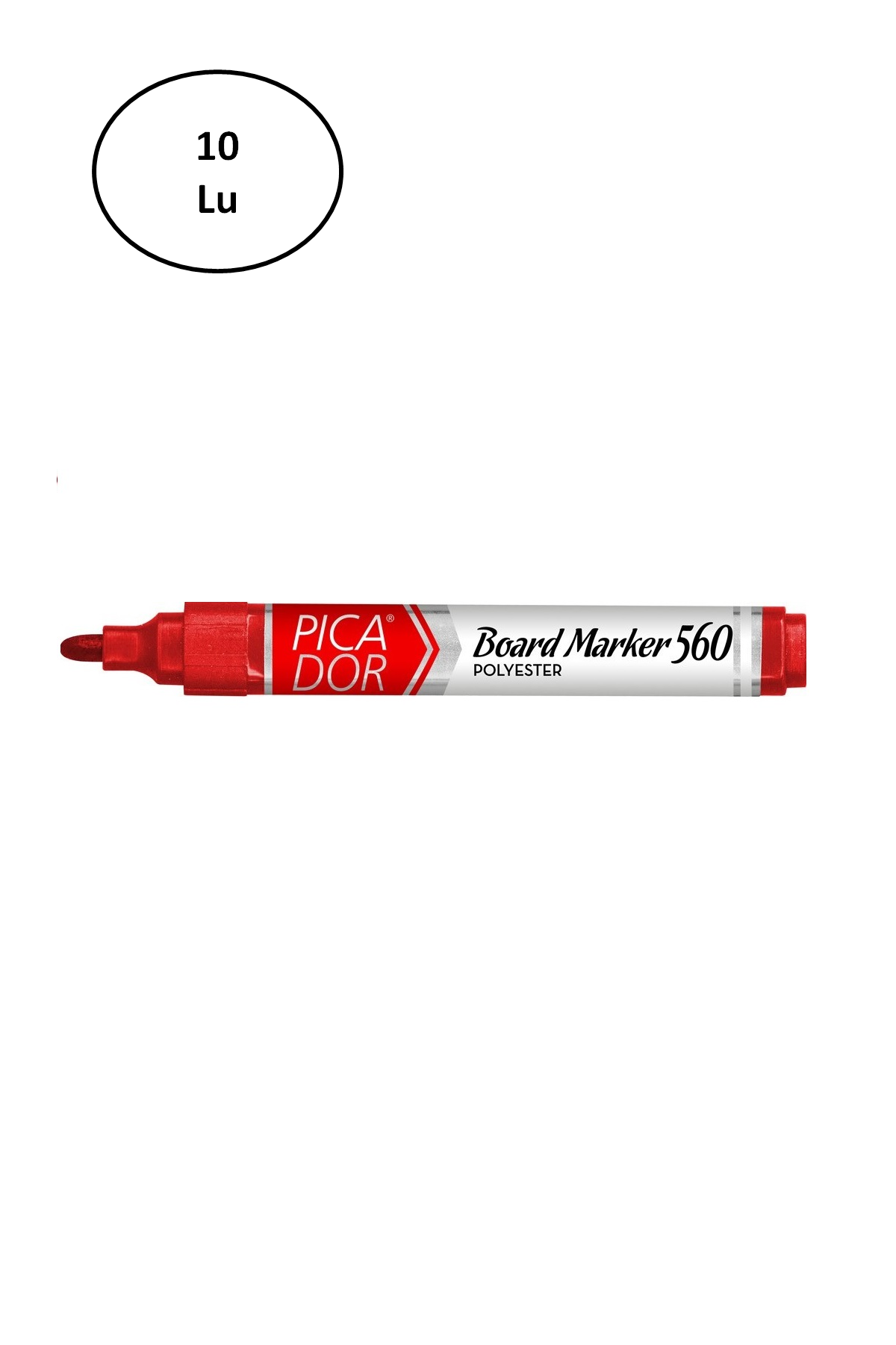 Just Cheap Store Picador Tahta Kalemi 560 Yuvarlak Uç Kirmizi 10'Lu