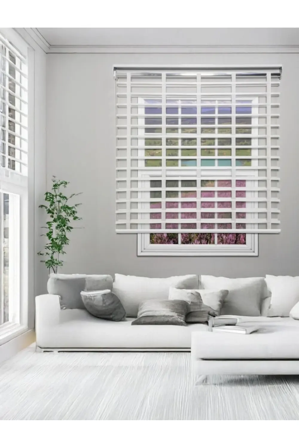 Picasso Shadow Silüet Kumaş Jaluzi Store Perde, Alüminyum Kasalı