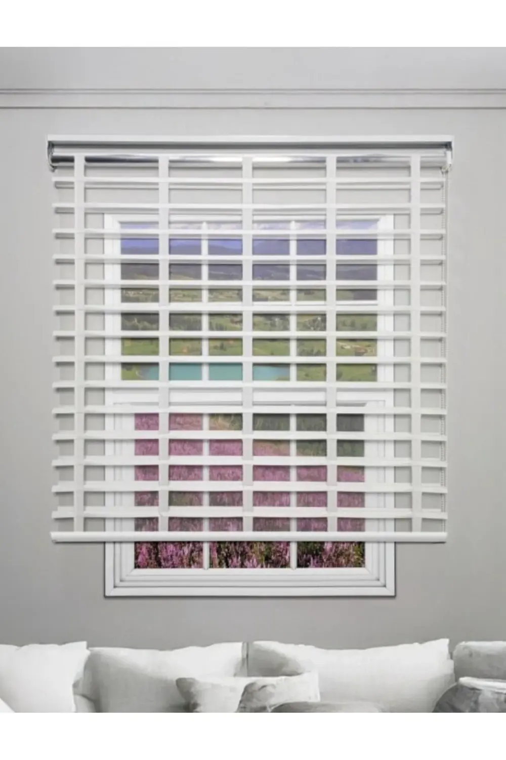 Picasso Shadow Silüet Kumaş Jaluzi Store Perde, Alüminyum Kasalı